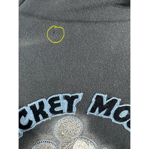 Disney Parks Mickey Mouse Moto Jacket Size Small Disneyland Black Zippers READ - Picture 16 of 16